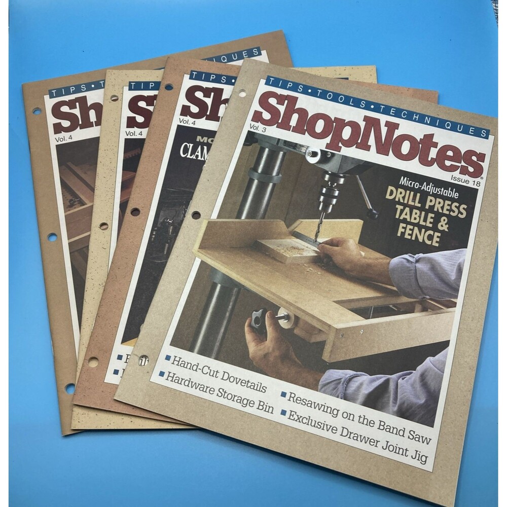ShopNotes Magazine Lot of 4 VTG 1995 Woodworking Projects Tools Techniques DIY